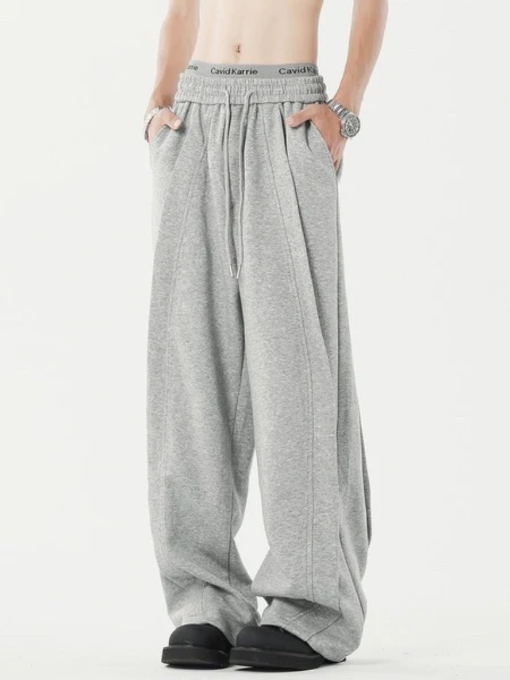 Men's Elastic Wide Leg Sweatpants size Large